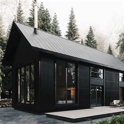 black metal building house|house with black metal accents.